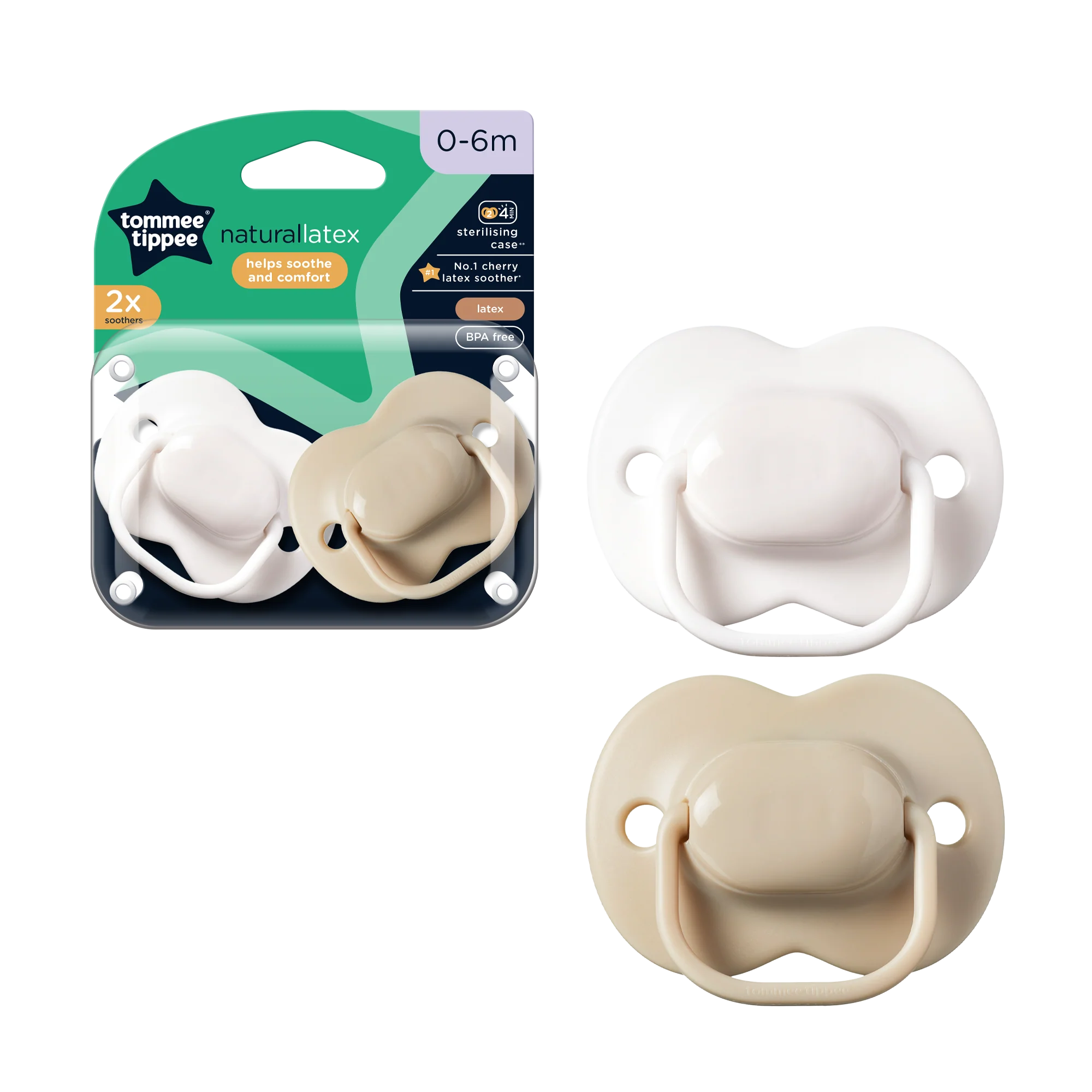 Cherry Latex Soother 2-PK Tommee Tippee 0-6M - 433532 - Image 3