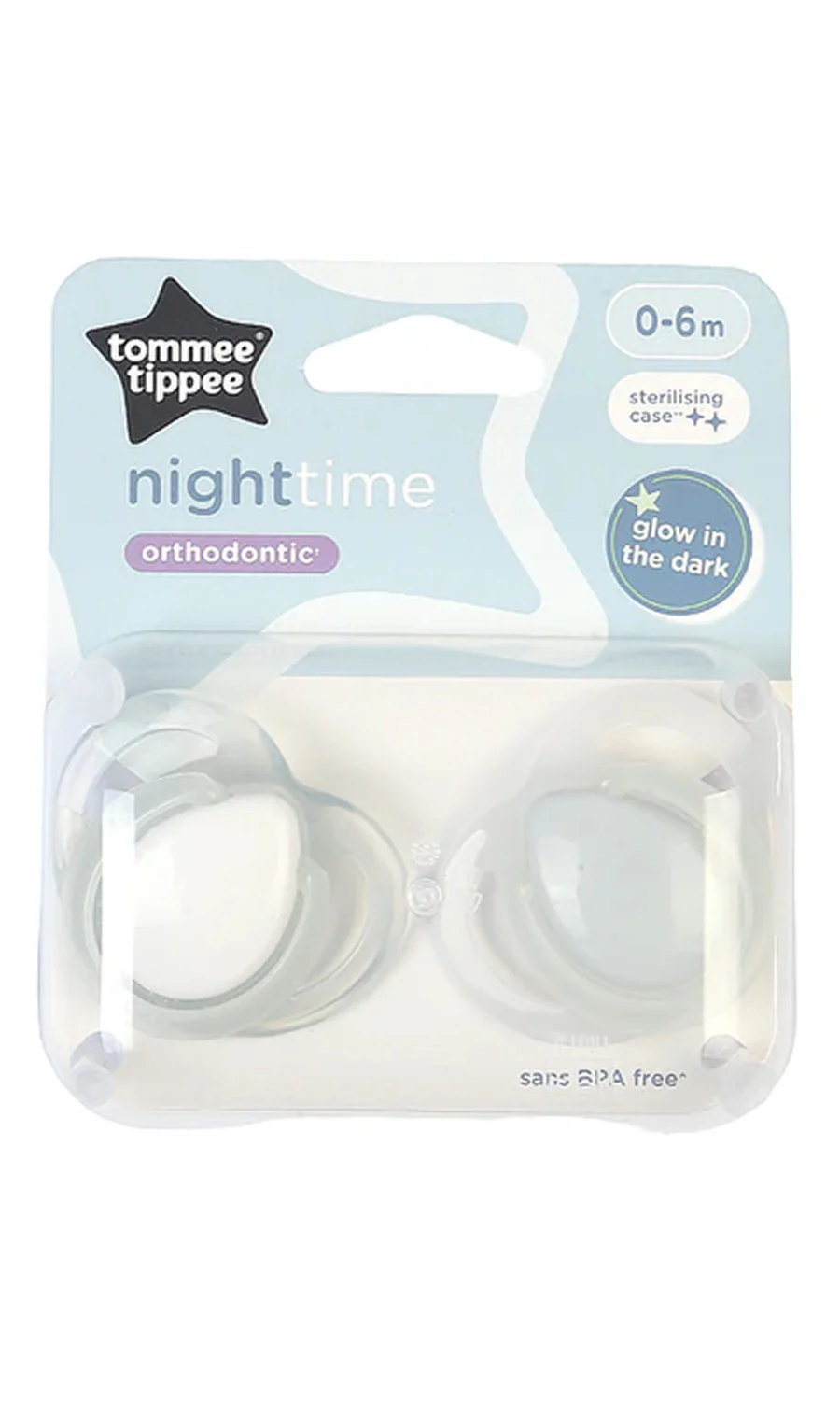 Night Time Soother 2-PK Tommee Tippee 0-6M - 433380 - Image 2