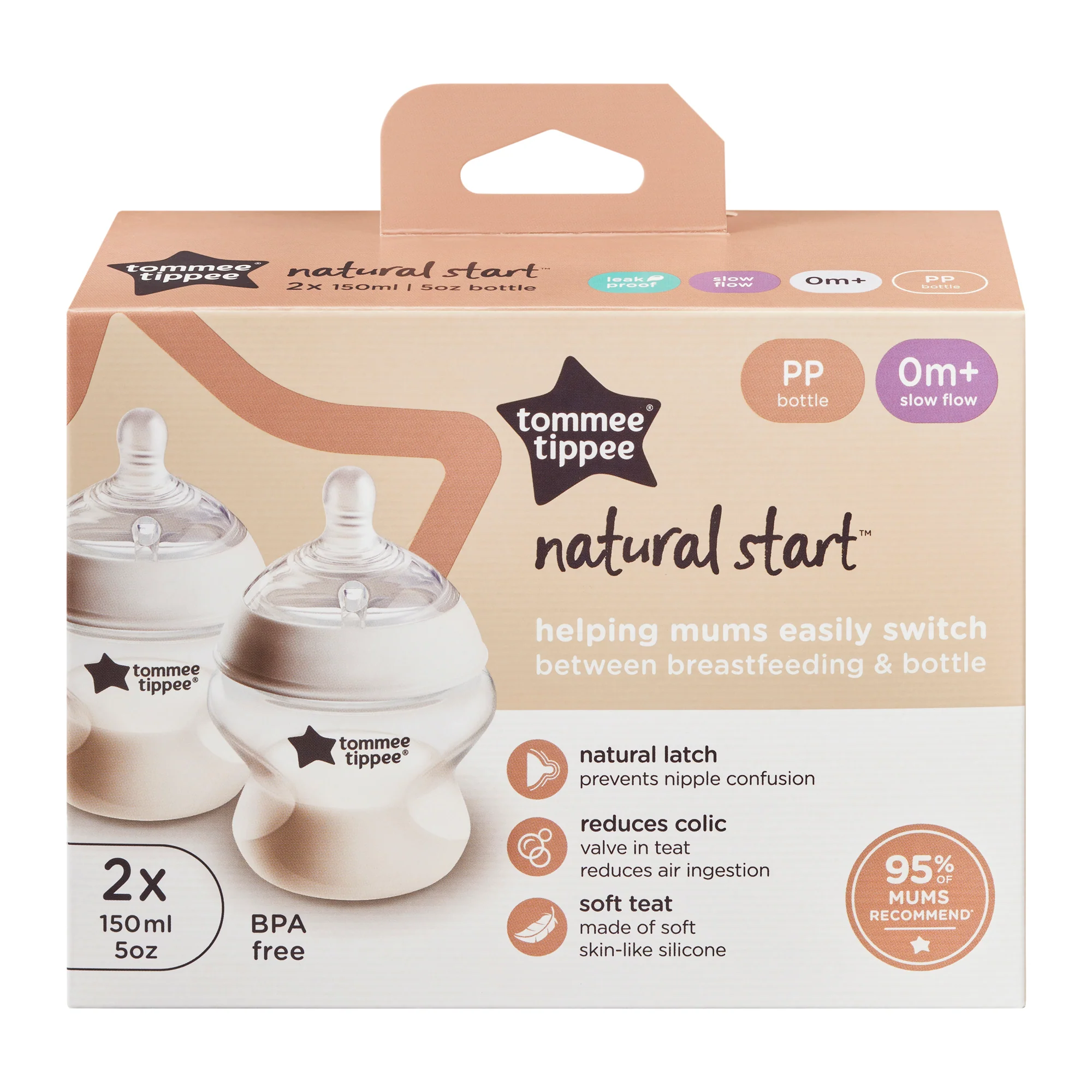 Natural Start Bottle Pack Of 2 Tommee Tippee 150ML - 423903 - Image 2