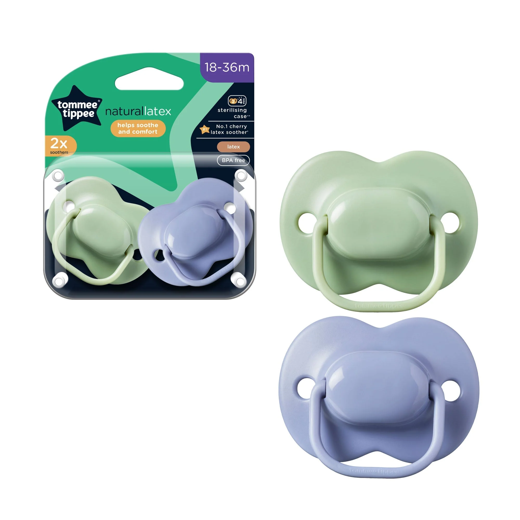 Cherry Latex Soother 2-PK Tommee Tippee 18-36M - 433534 - Image 3