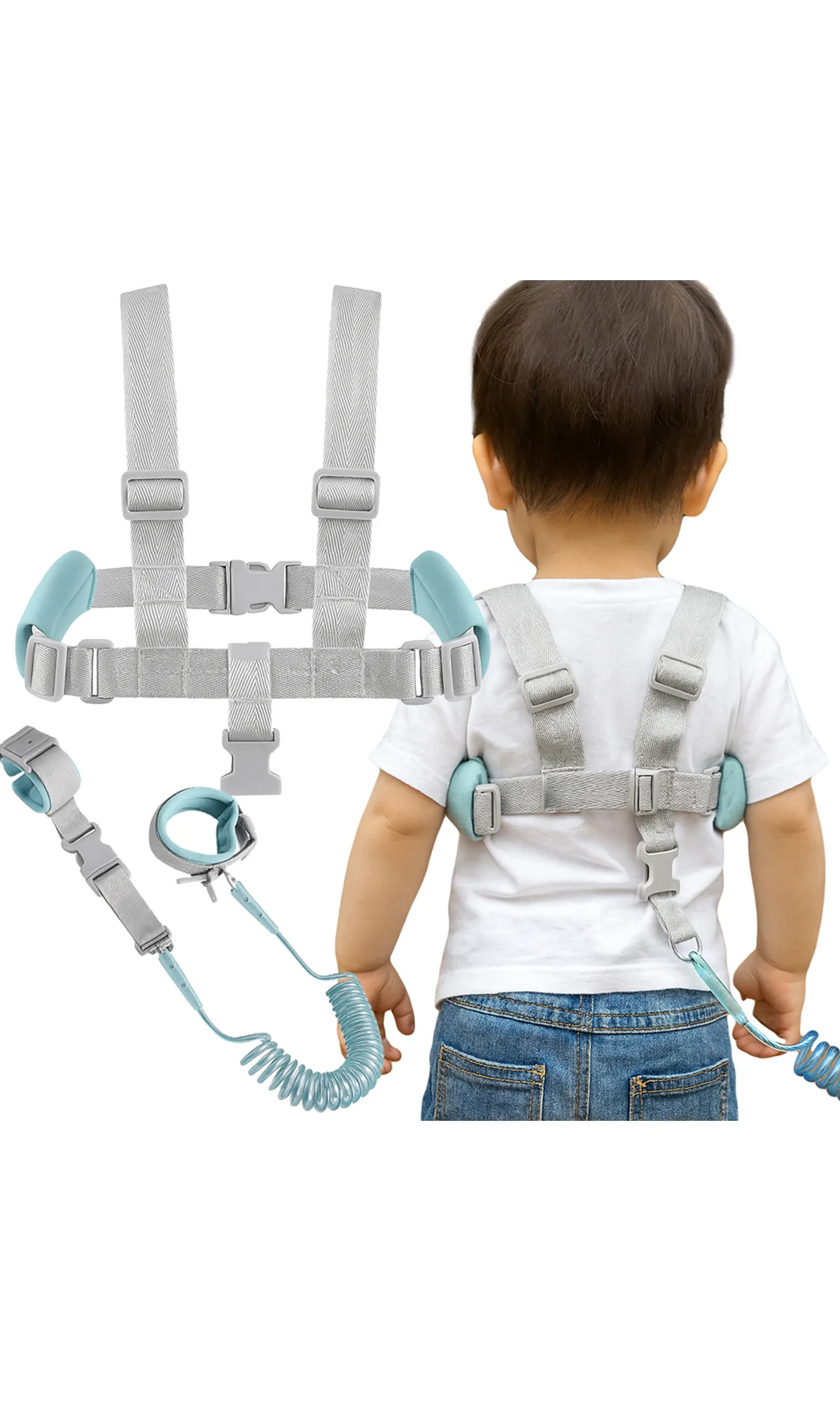 2-in-1 Baby Safety Harness & Anti-Lost Wrist Link