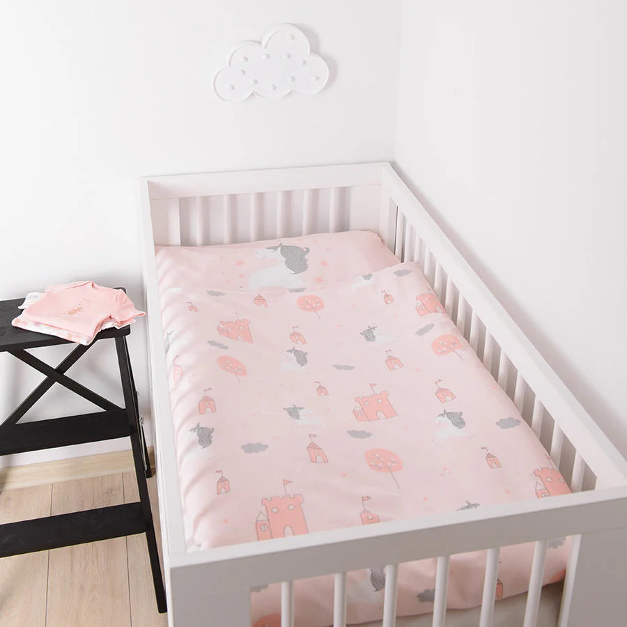 2 Piece Girls Bedding Set Pink Unicorns CC CTG2432121