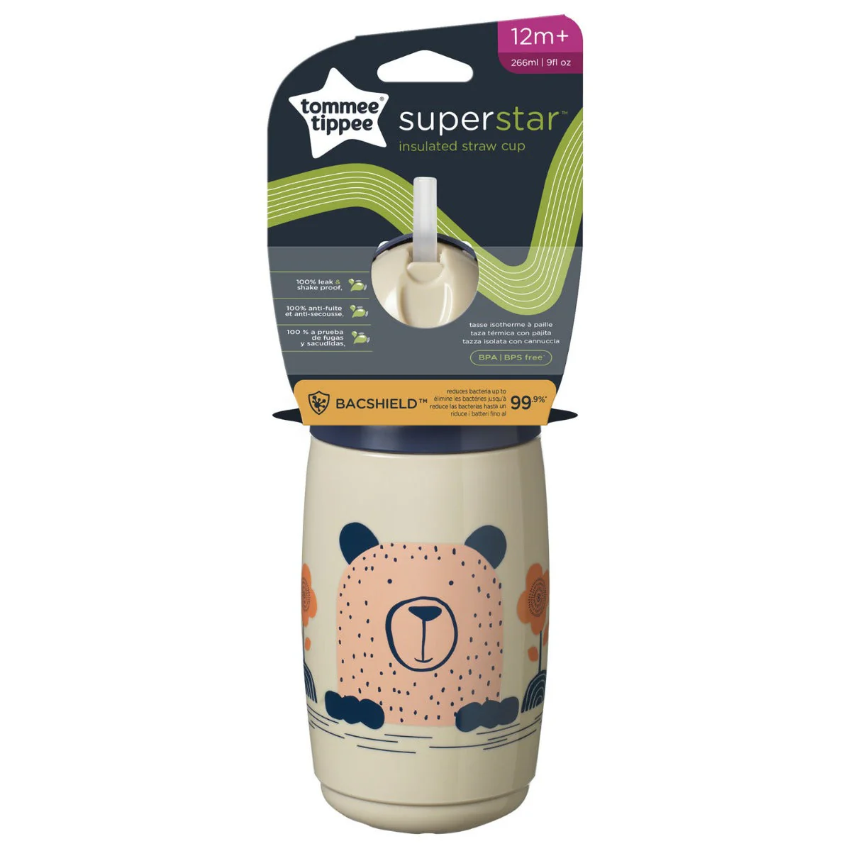 Insulated Straw Cup AL IL Grey 1X Tommee Tippee 266ML - 447824 - Image 4