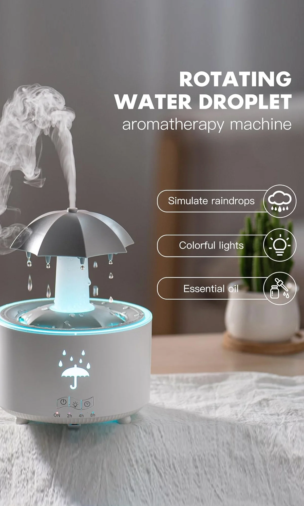 3-in-1 Rain Umbrella Humidifier & Aroma Diffuser - Image 4