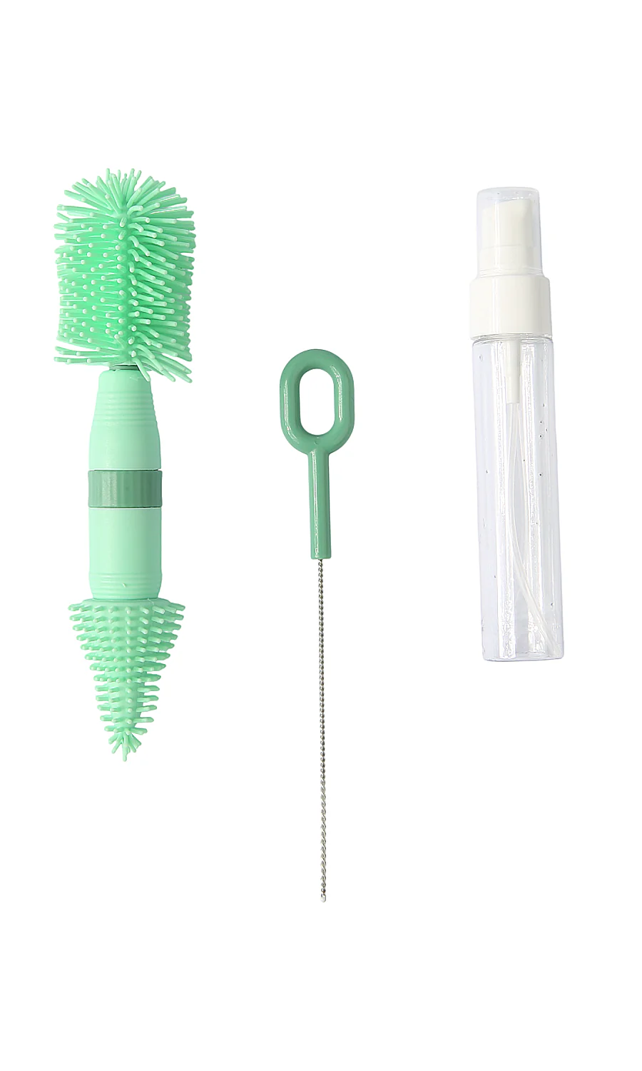 3-piece Travel Silicone Bottle Brush Set - Image 4