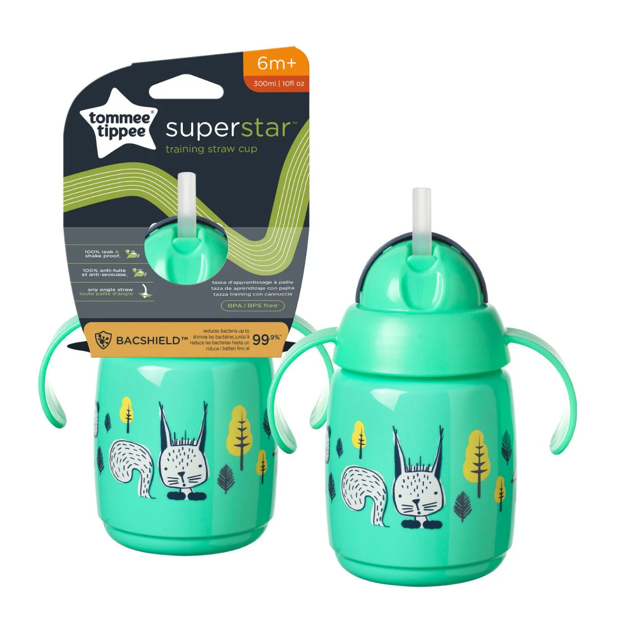 TRNR Straw Cup AL IL Green 1X Tommee Tippee 300ML - 447830 - Image 6