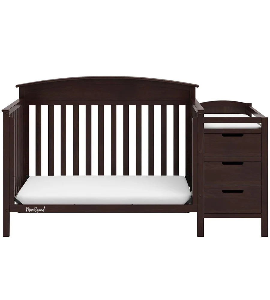4-in-1 Convertible Baby Crib and Changer (Expresso) - Image 2