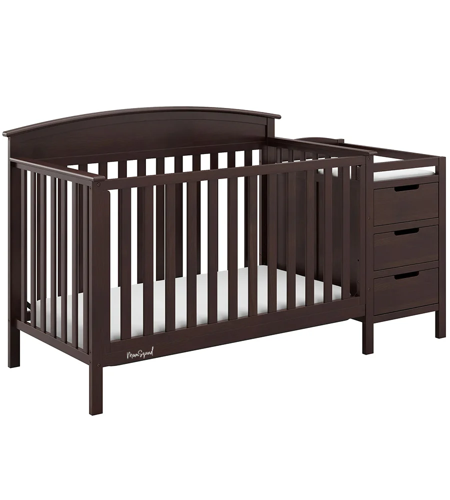 4-in-1 Convertible Baby Crib and Changer (Expresso) - Image 6