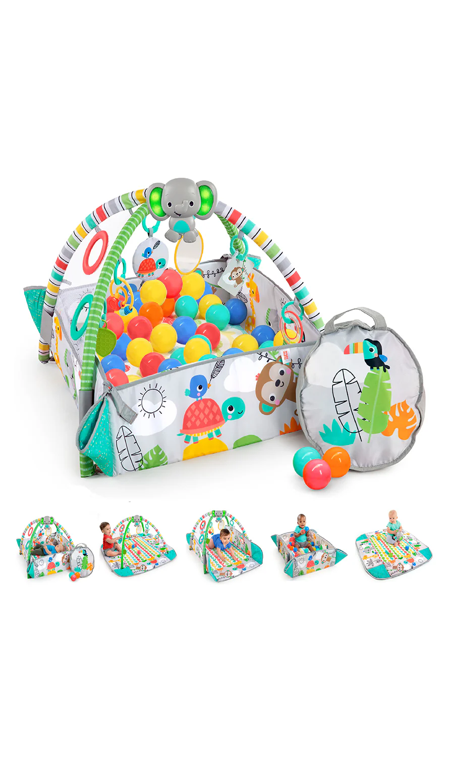 5-in-1 Your Way Ball Play Activity Gym & Ball Pit - Totally Tropical - Image 3