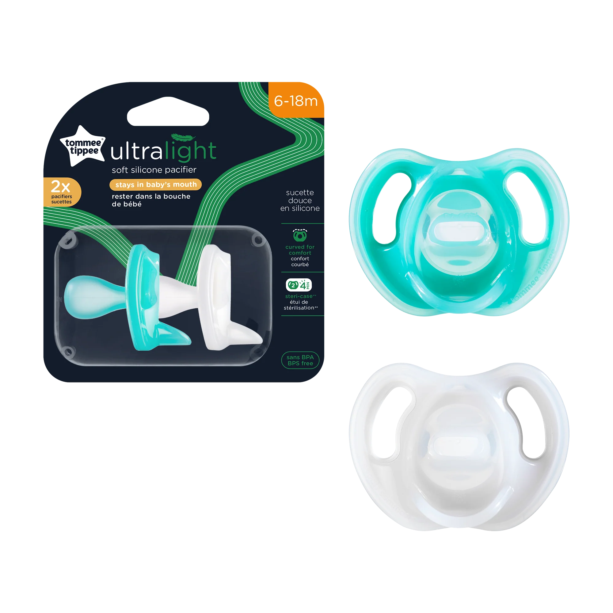 6-18M Silicone Soother 2-PK Tommee Tippee 533478 - Image 2