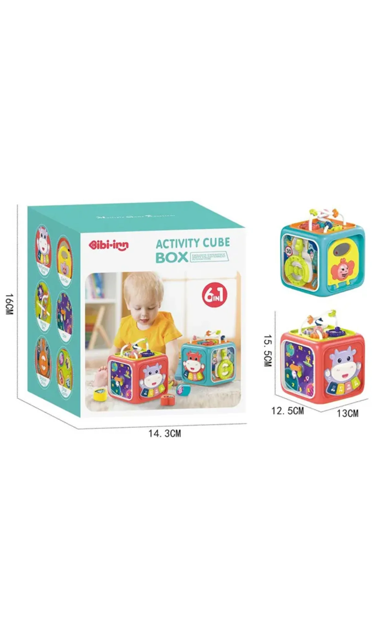 6-in-1 Baby Activity Cube For Baby - Image 3