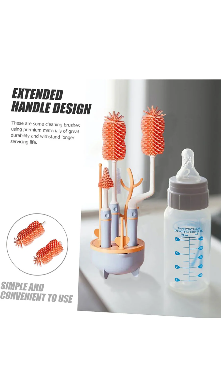 7-piece Silicone Baby Bottle Cleaning Brush Set - Image 4