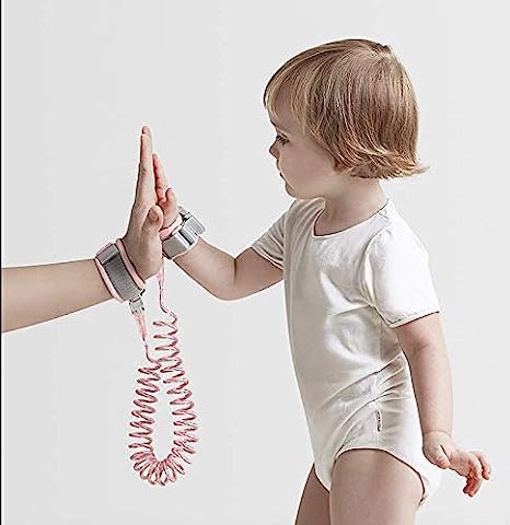Anti Lost Wrist Link for Baby Kids with Lock (Pink) - Image 2