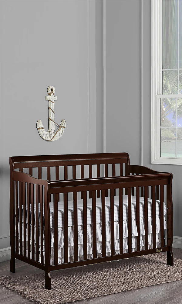 MQ DOM 660 Ashton 5 in 1 Convertible Crib - Expresso - Image 2