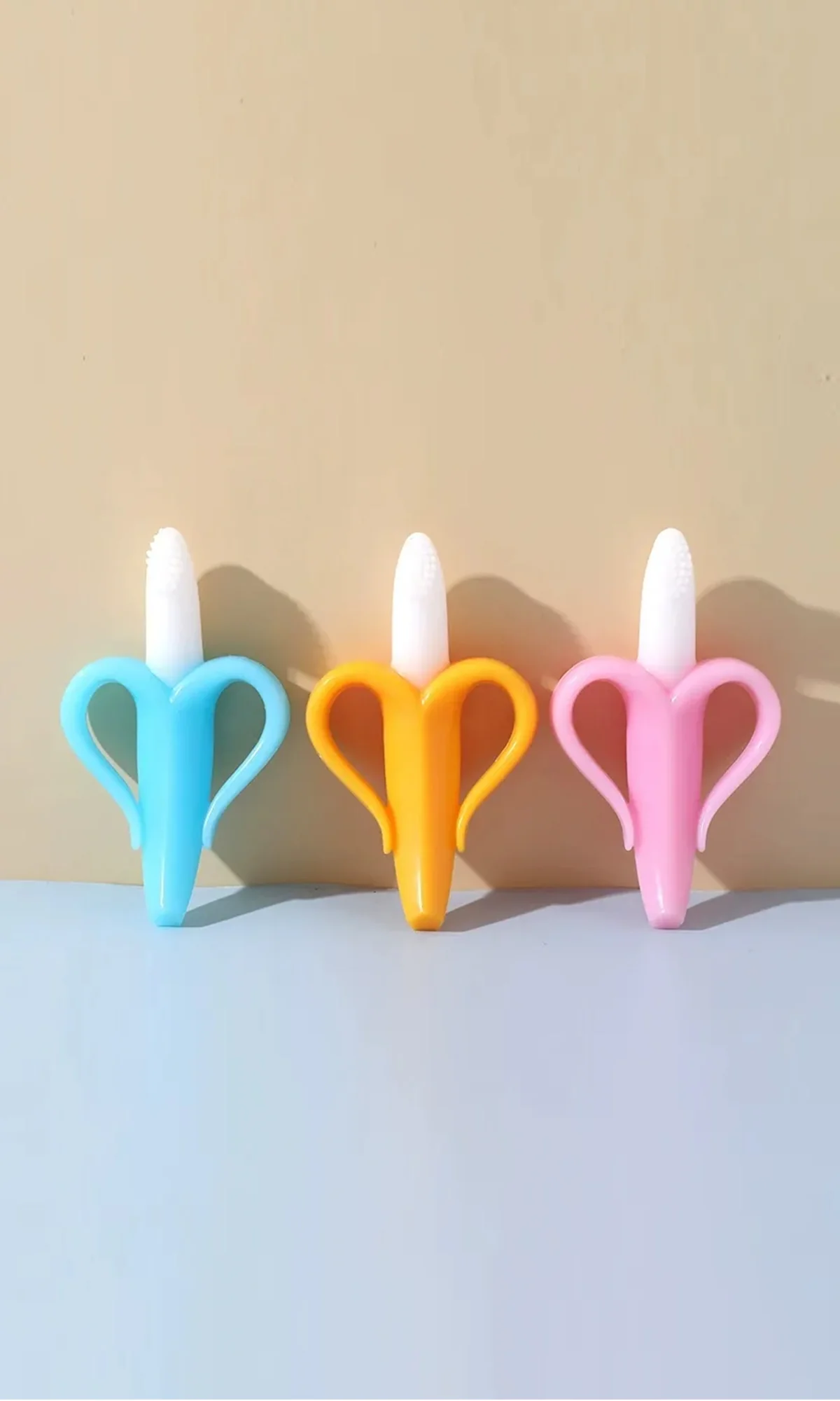 Baby Banana Flexible Silicone Teether & Training Toothbrush
