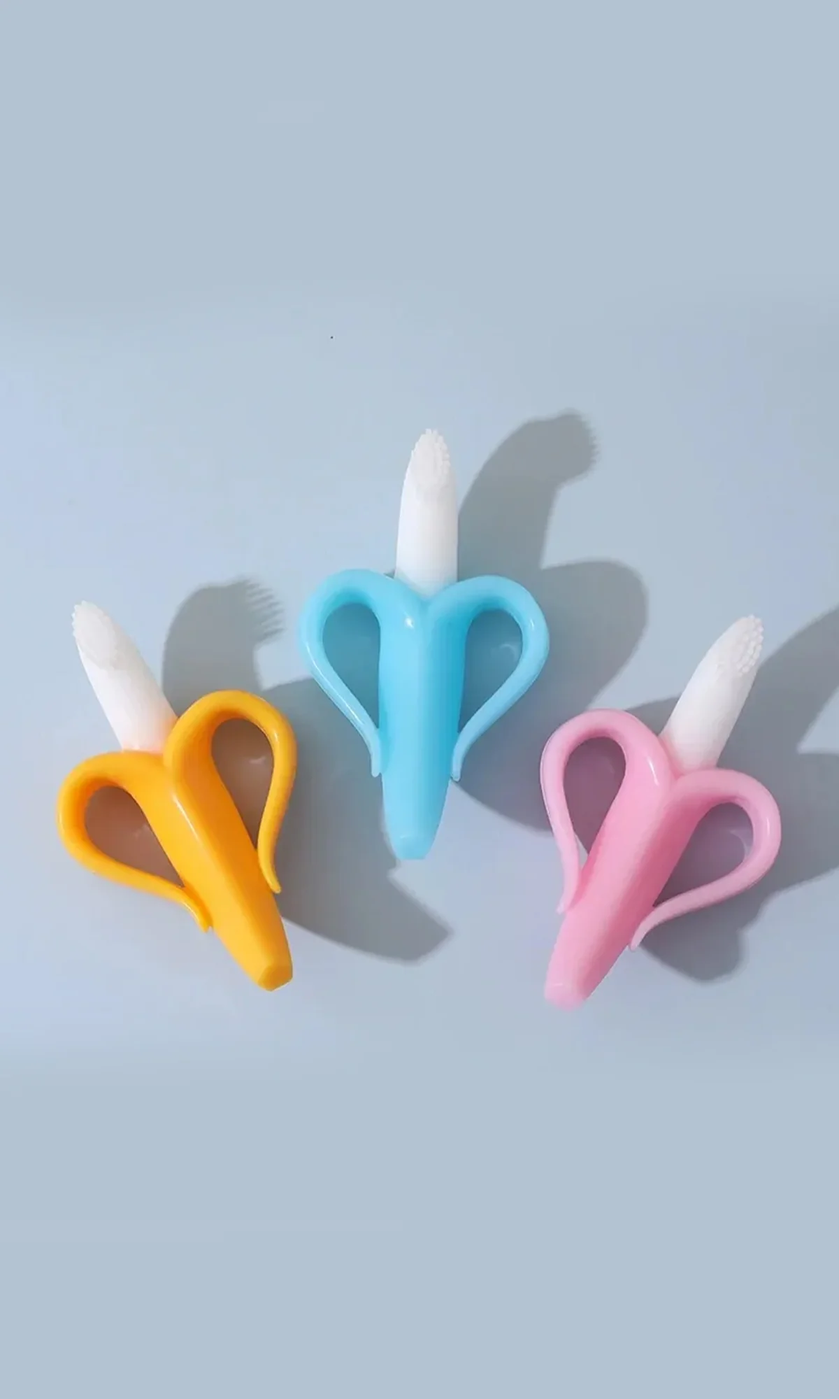 Baby Banana Flexible Silicone Teether & Training Toothbrush - Image 3