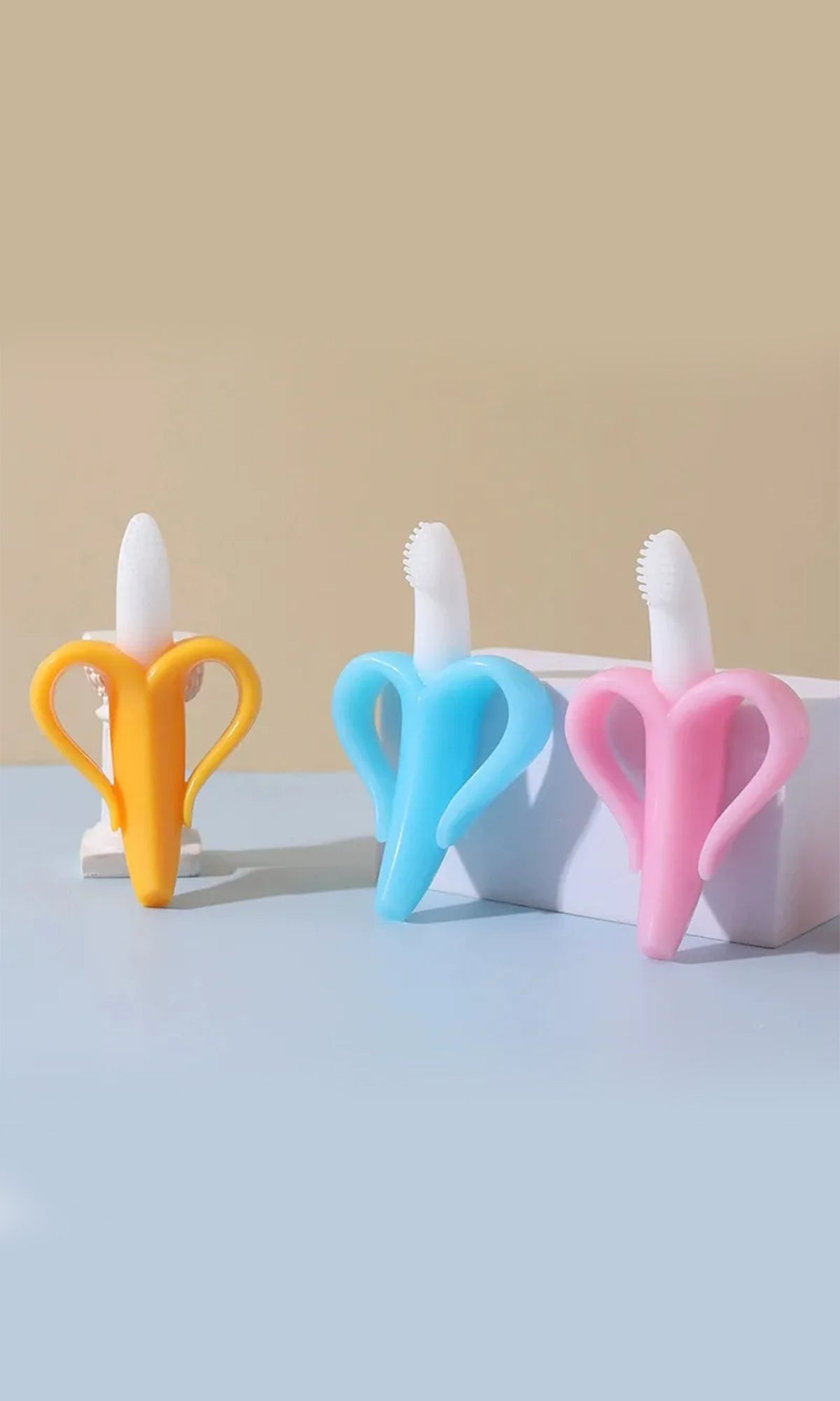 Baby Banana Flexible Silicone Teether & Training Toothbrush - Image 5
