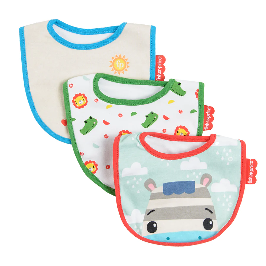 Baby Bib Mix Animals Fisher Price Set 3 Pcs CC LTB2403144 00