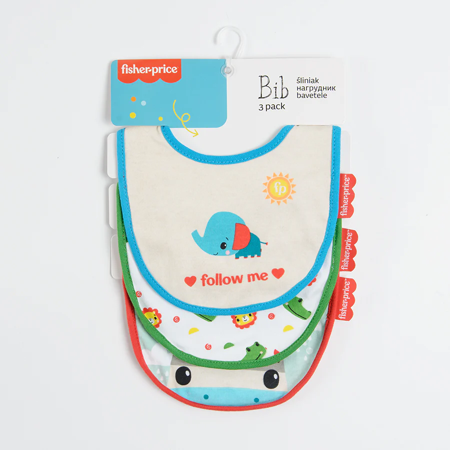 Baby Bib Mix Animals Fisher Price Set 3 Pcs CC LTB2403144 00 - Image 6