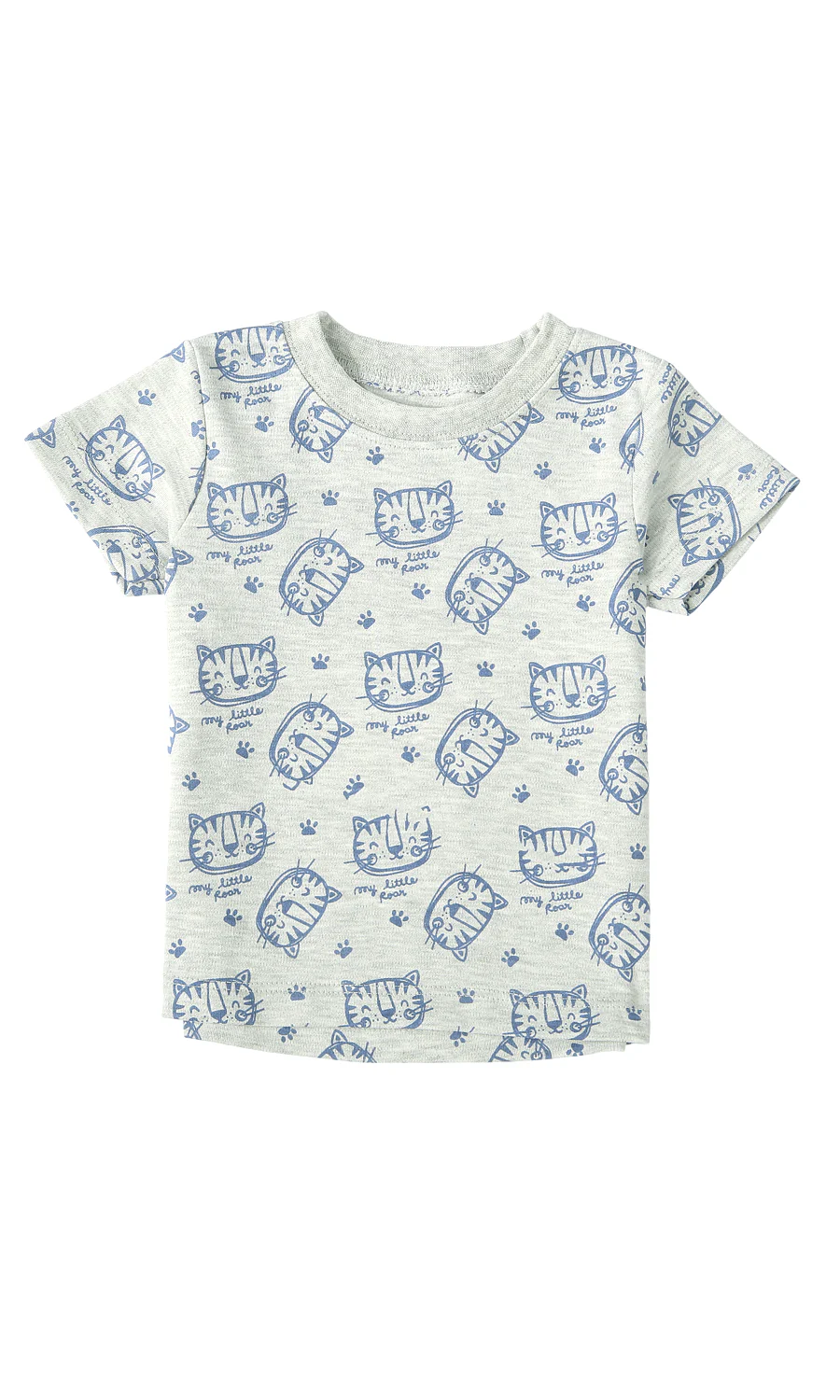 Baby Boys 3 Piece Suit Cream Blue Tiger Print - Image 4