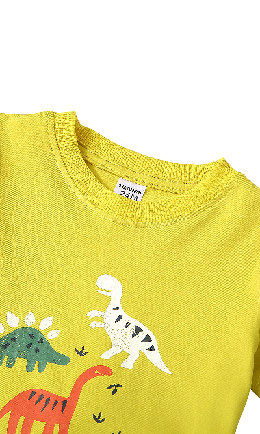 Baby Boys 3 Piece Suit Yellow Dinosaur Print - Image 3