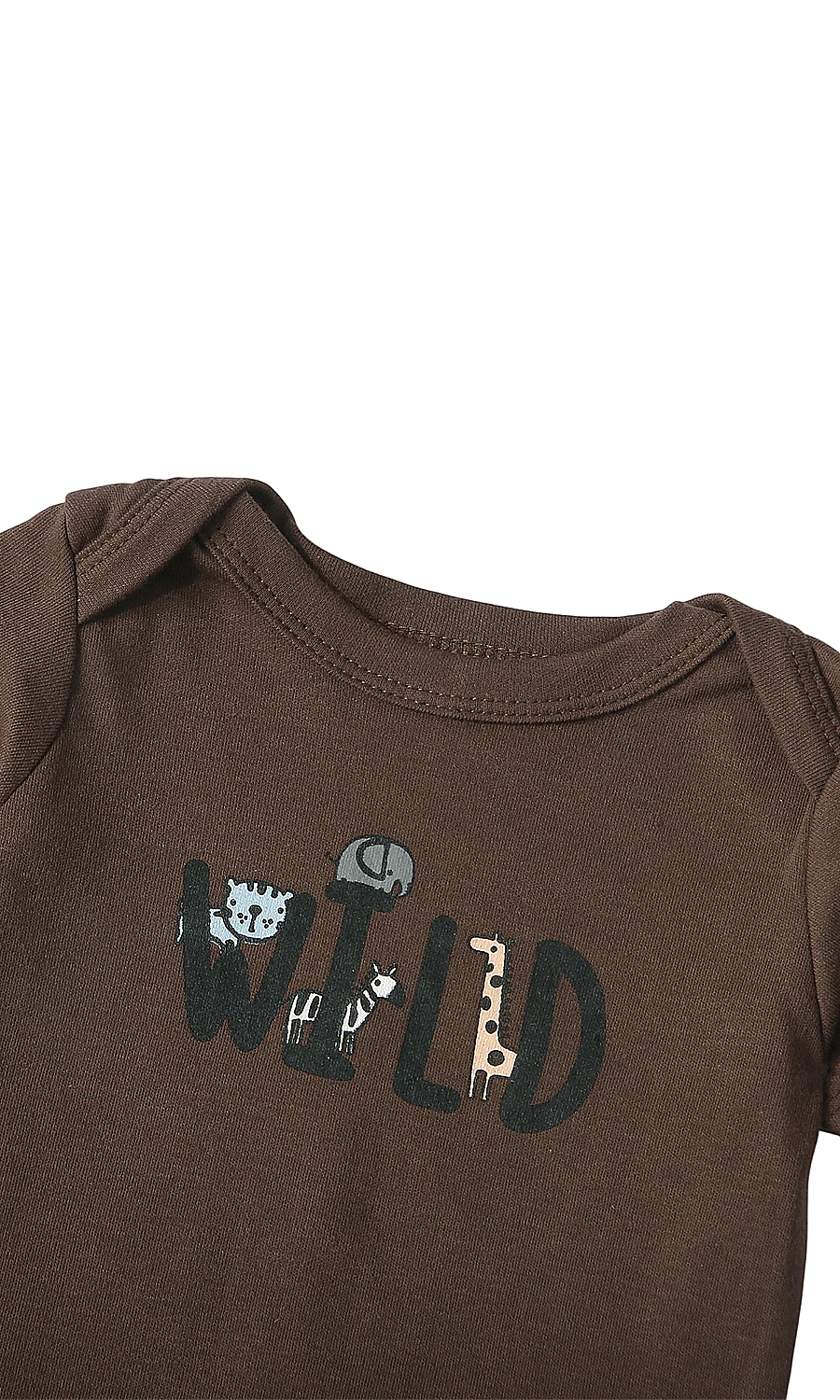 Baby Boys 4 Piece Summer Suit Brown Grey Wild Animal Print - Image 3