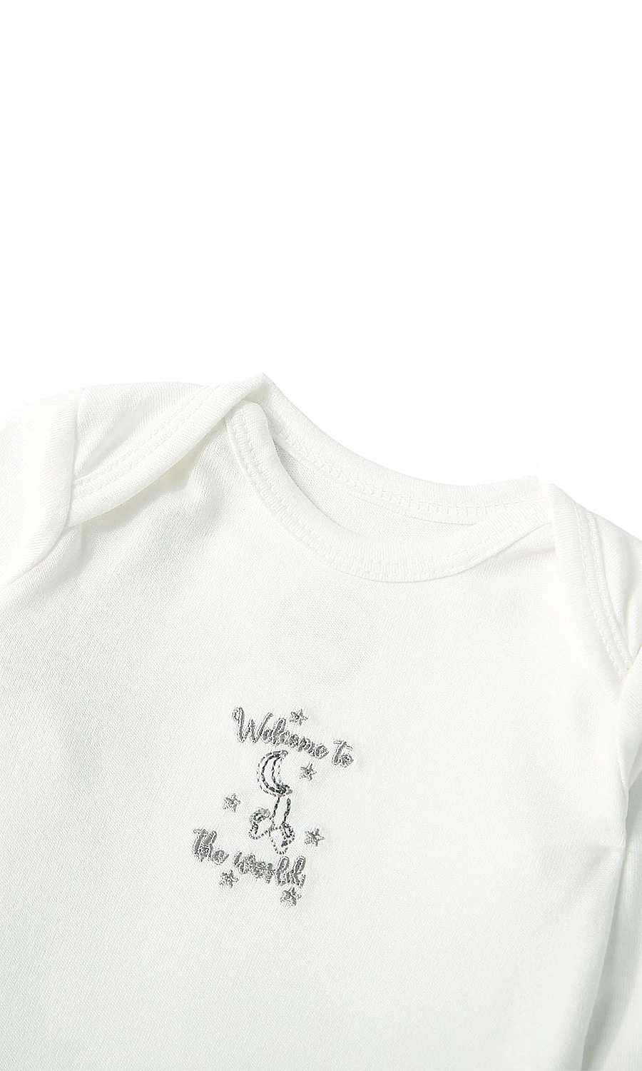 Baby Boys 7 Piece Gift Set White Welcome to the World Print - Image 5