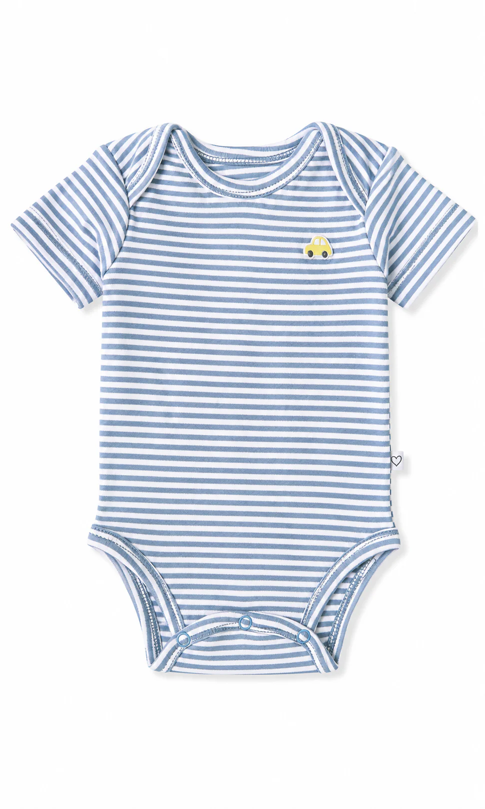 Baby Boys Bodysuit Pack of 2 Car Print & Grey Stripe - Image 2