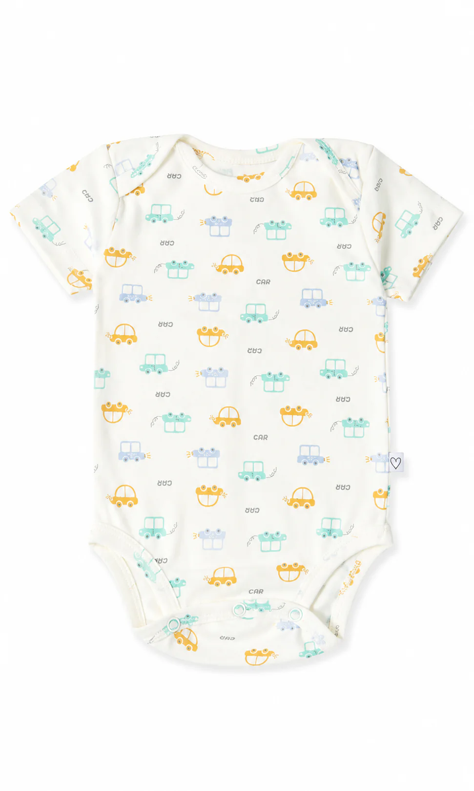 Baby Boys Bodysuit Pack of 2 Car Print & Grey Stripe - Image 3