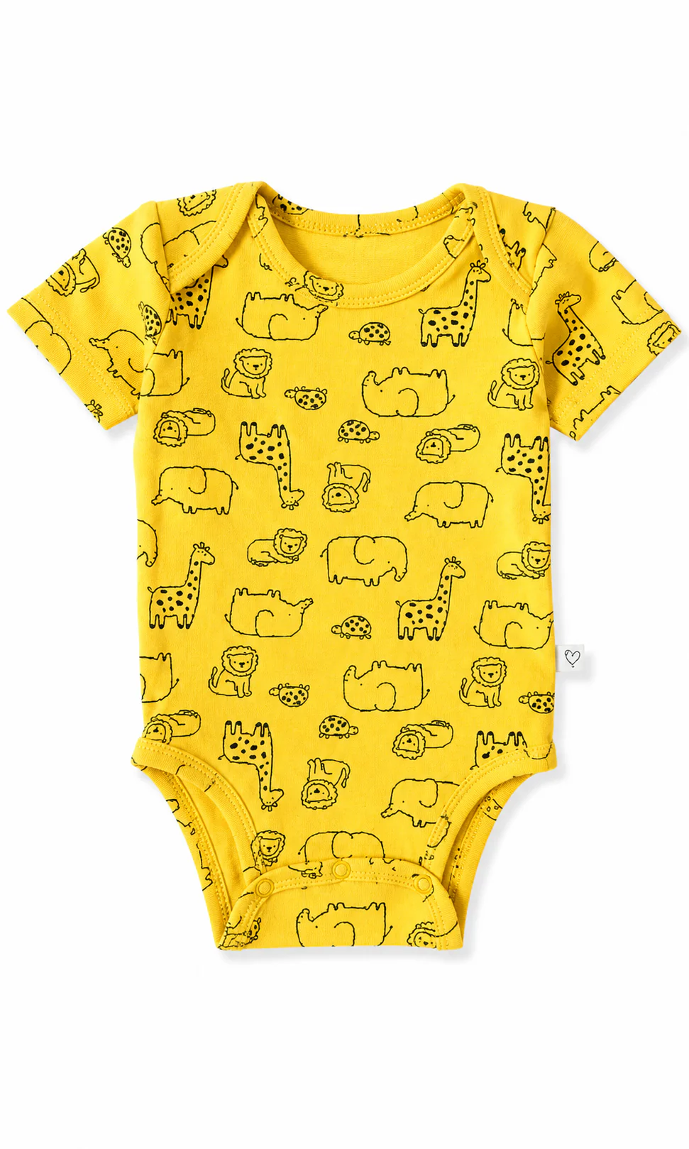 Baby Boys Bodysuit Pack of 2 Safari Animal Print & Navy Stripe - Image 3