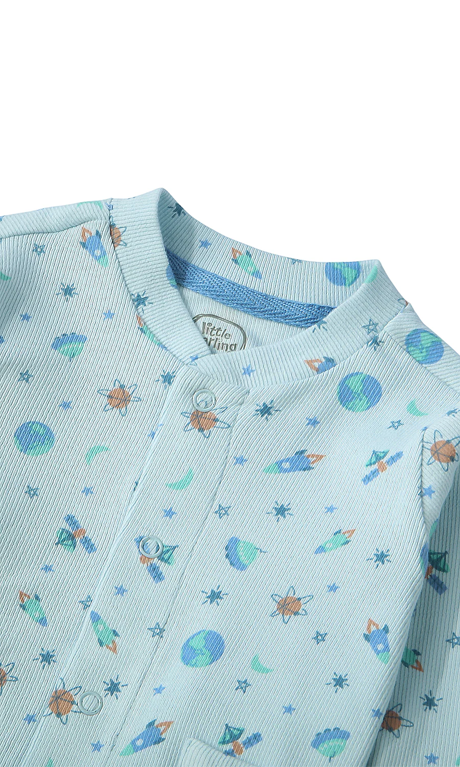 Baby Boys Night Suit Sky Blue Outer Space Galaxy Print 2-Piece Pyjama Set - Image 2