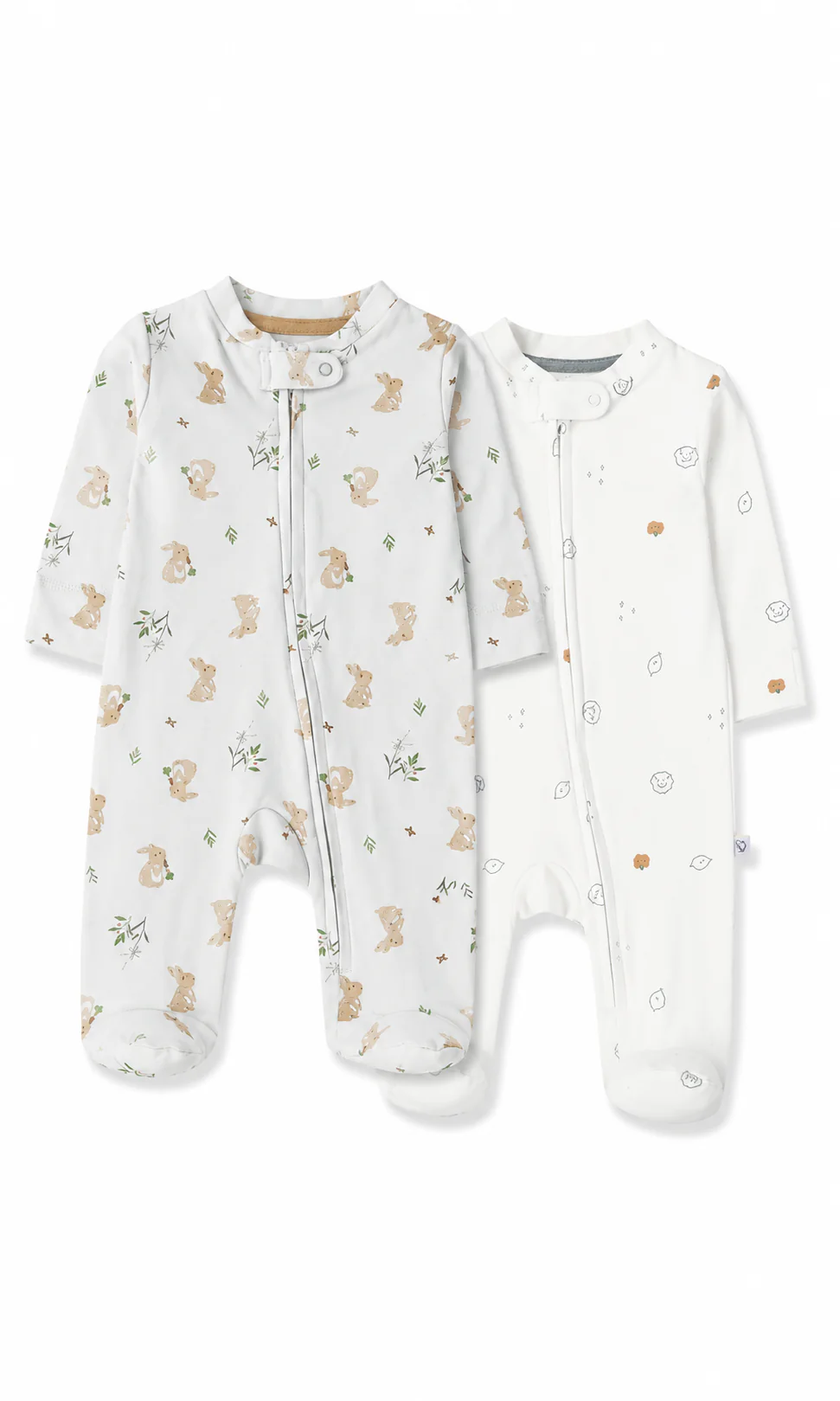 Baby Boys Romper Pack of 2 Blue White Animal Print