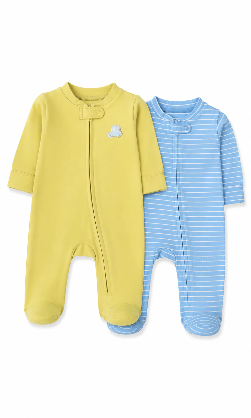 Baby Boys Romper Pack of 2 Yellow Blue Striped