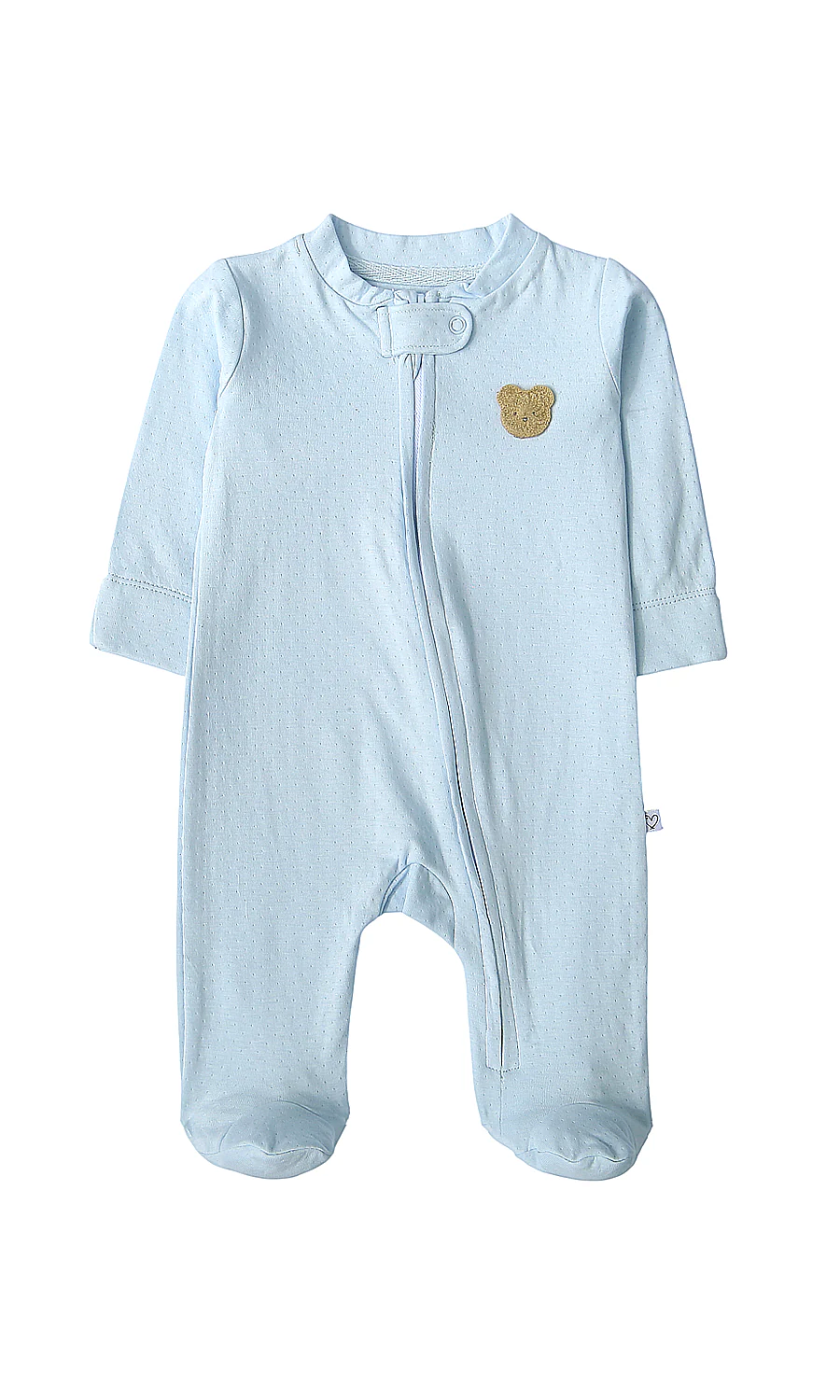 Baby Footed Romper Pack of 2 Blue Bear Print - Image 2