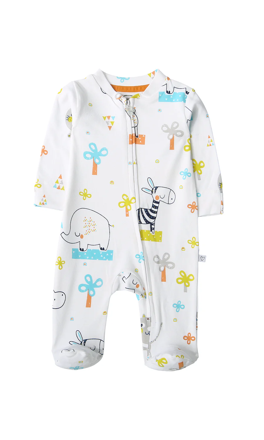 Baby Footed Romper Pack of 2 Grey Striped - Image 2