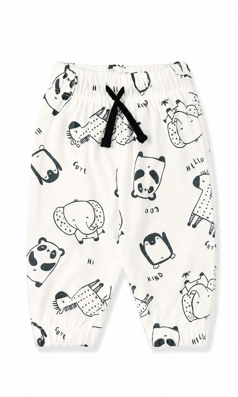 Baby Gift Set White Cartoon Animals Print 6 Piece Newborn Set - Image 4