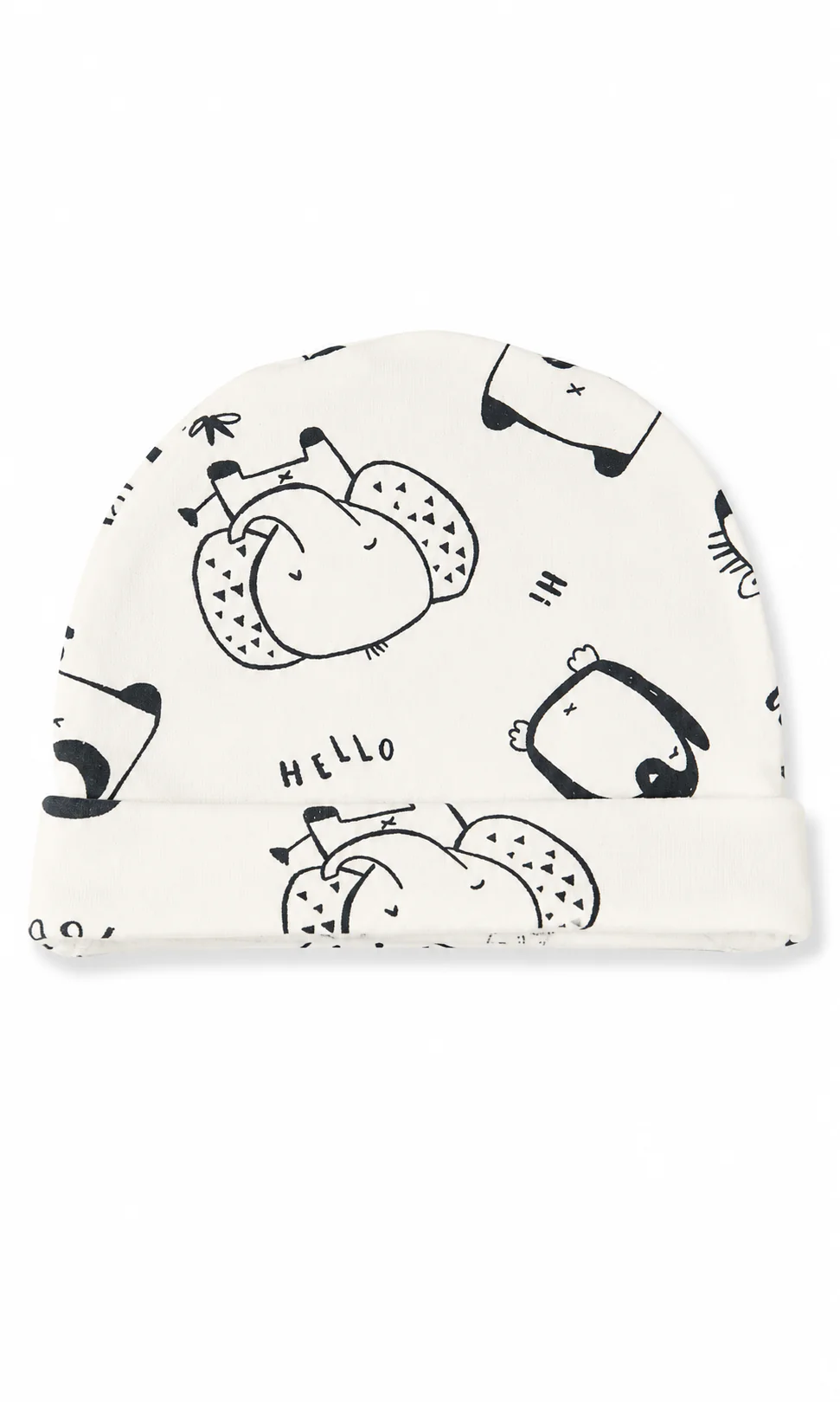 Baby Gift Set White Cartoon Animals Print 6 Piece Newborn Set - Image 6