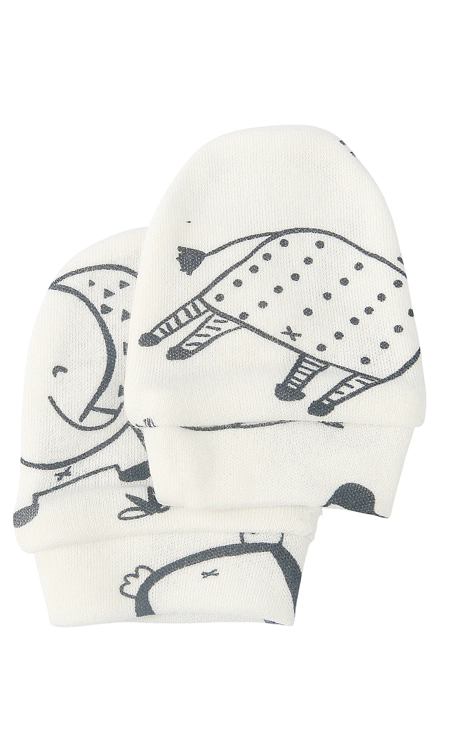 Baby Gift Set White Cartoon Animals Print 6 Piece Newborn Set - Image 7
