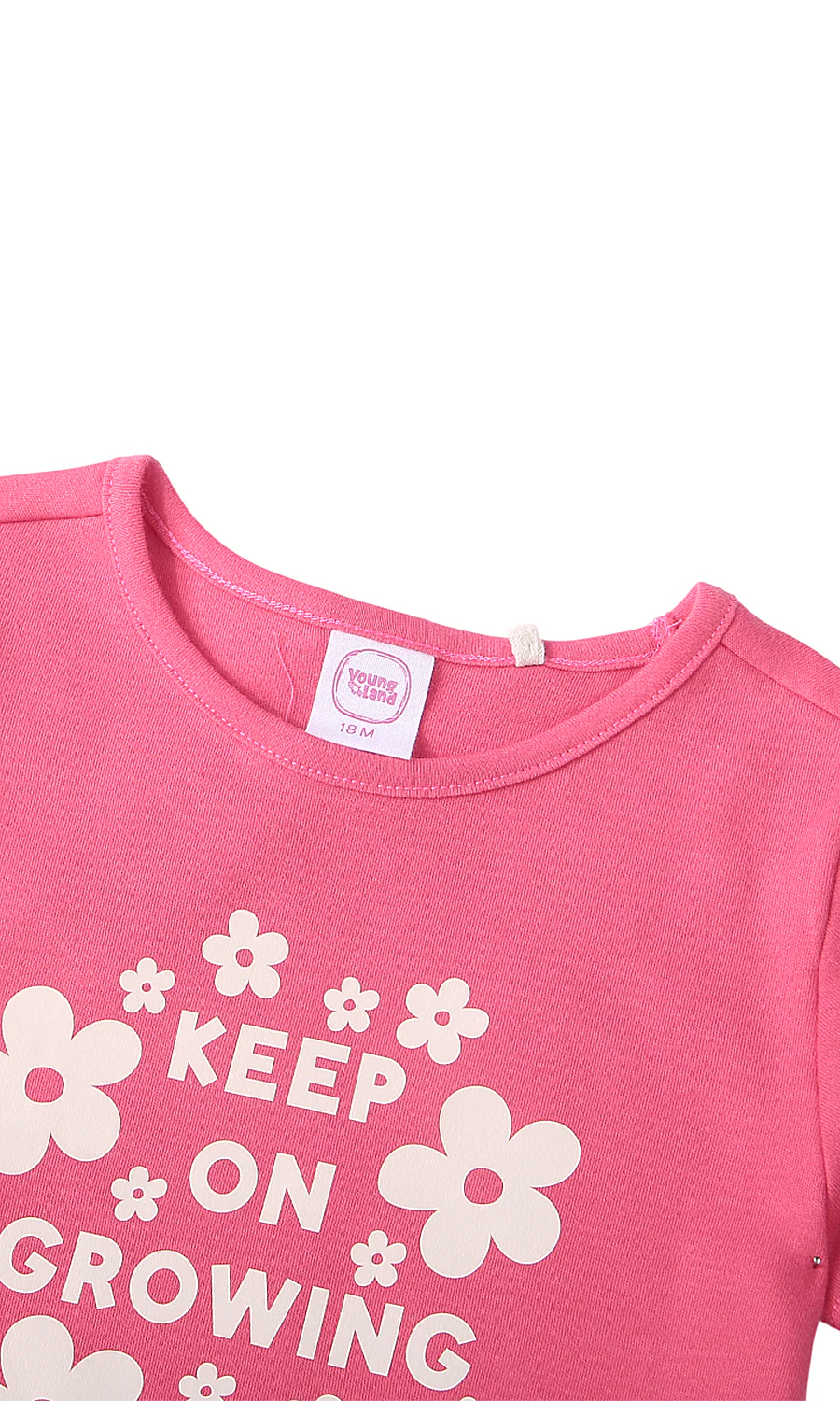 Baby Girls 3 Pcs Summer Suit Hot Pink White Floral Print - Image 3