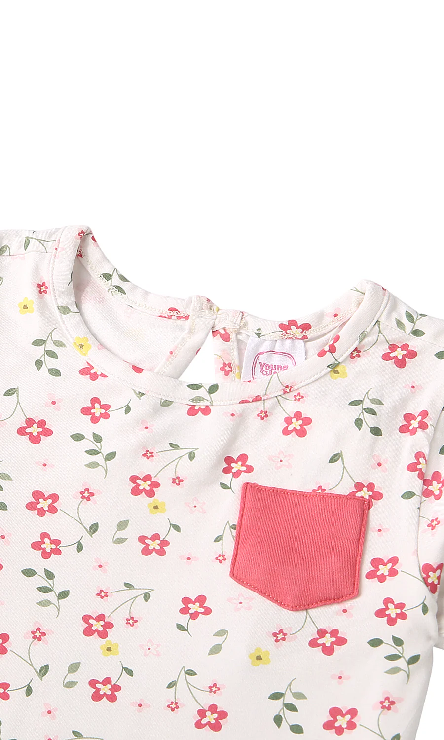 Baby Girls 3 Pcs Summer Suit Hot Pink White Floral Print - Image 5