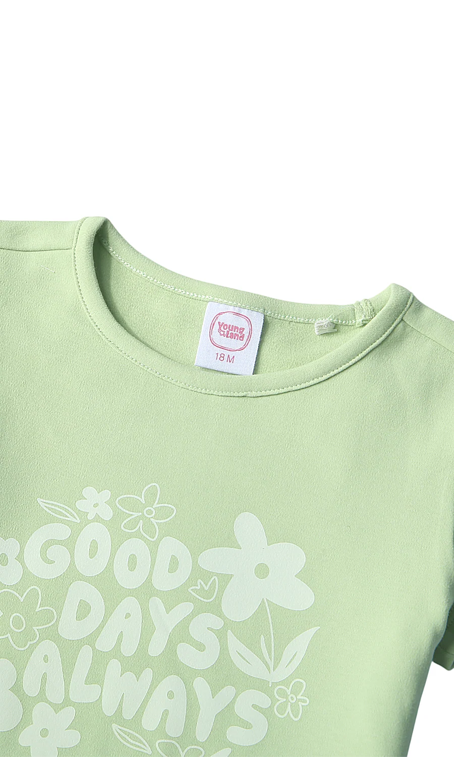 Baby Girls 3 Pcs Summer Suit Sage Green Pink Floral Print - Image 6