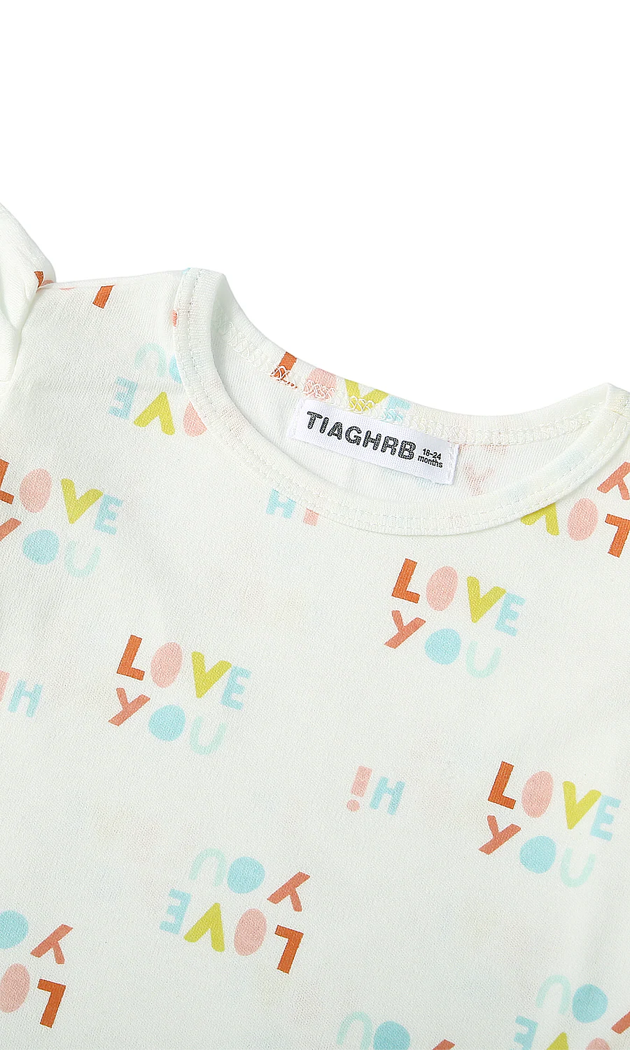 Baby Girls 3 Piece Suit Cream Pink Slogan Print - Image 3