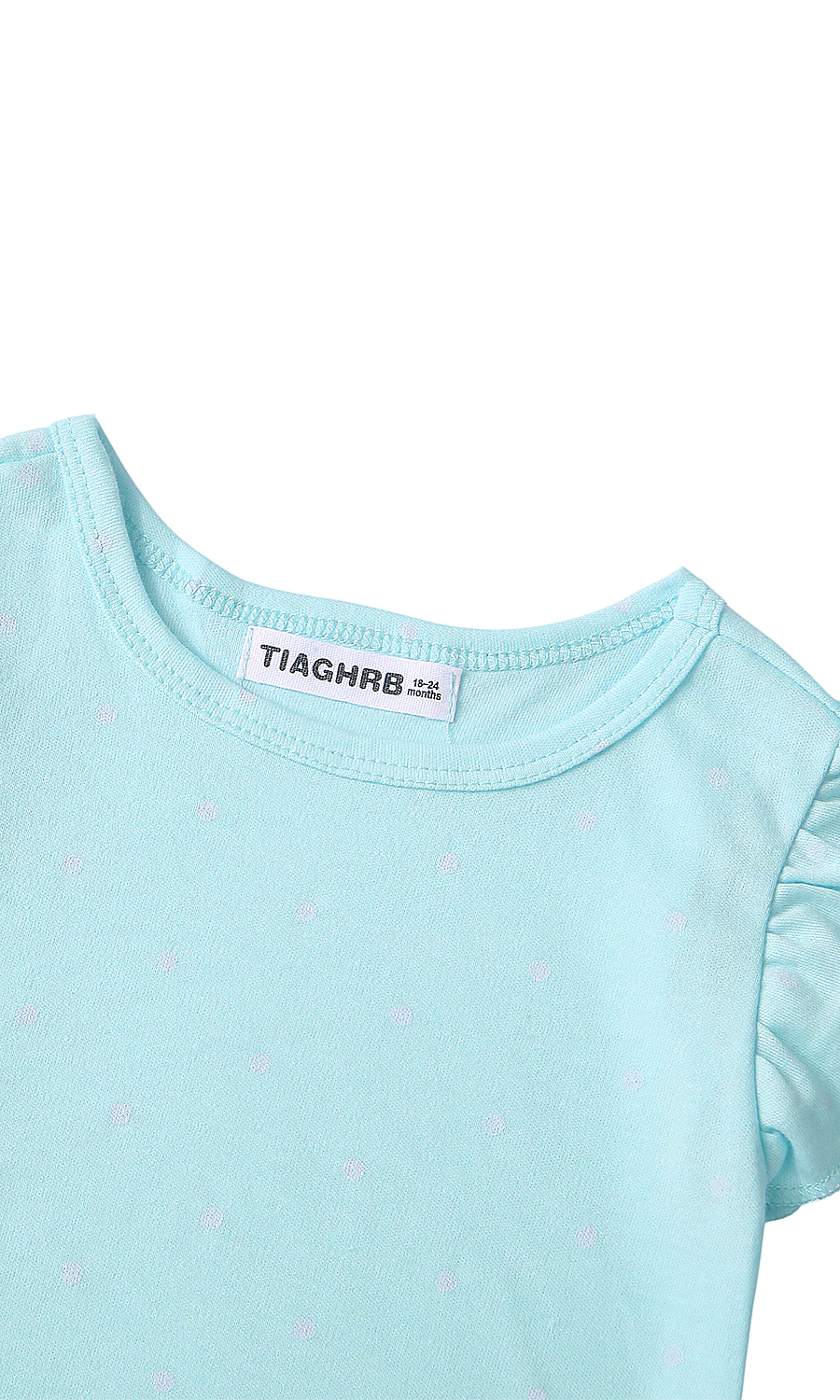 Baby Girls 3-Piece Summer Suit White Mint Blue Navy Floral Girl Print - Image 5
