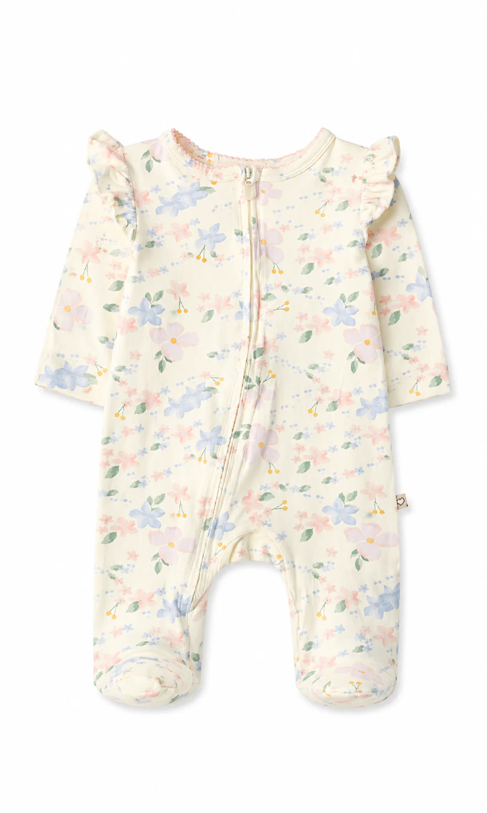 Baby Girls 6-Piece Gift Set Cream & Pink Floral - Image 2
