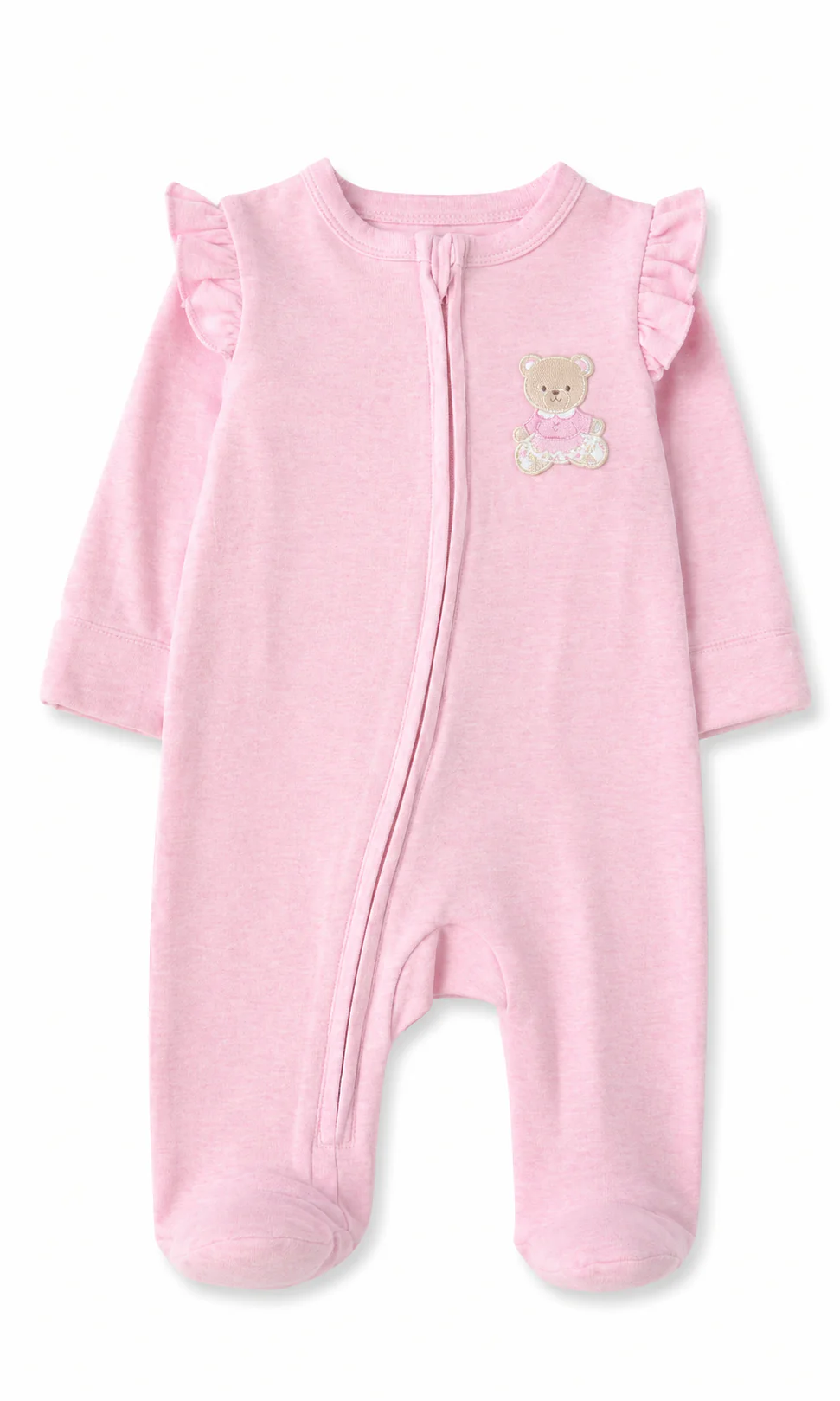 Baby Girls 6-Piece Gift Set Dusty Pink Teddy Bear - Image 2