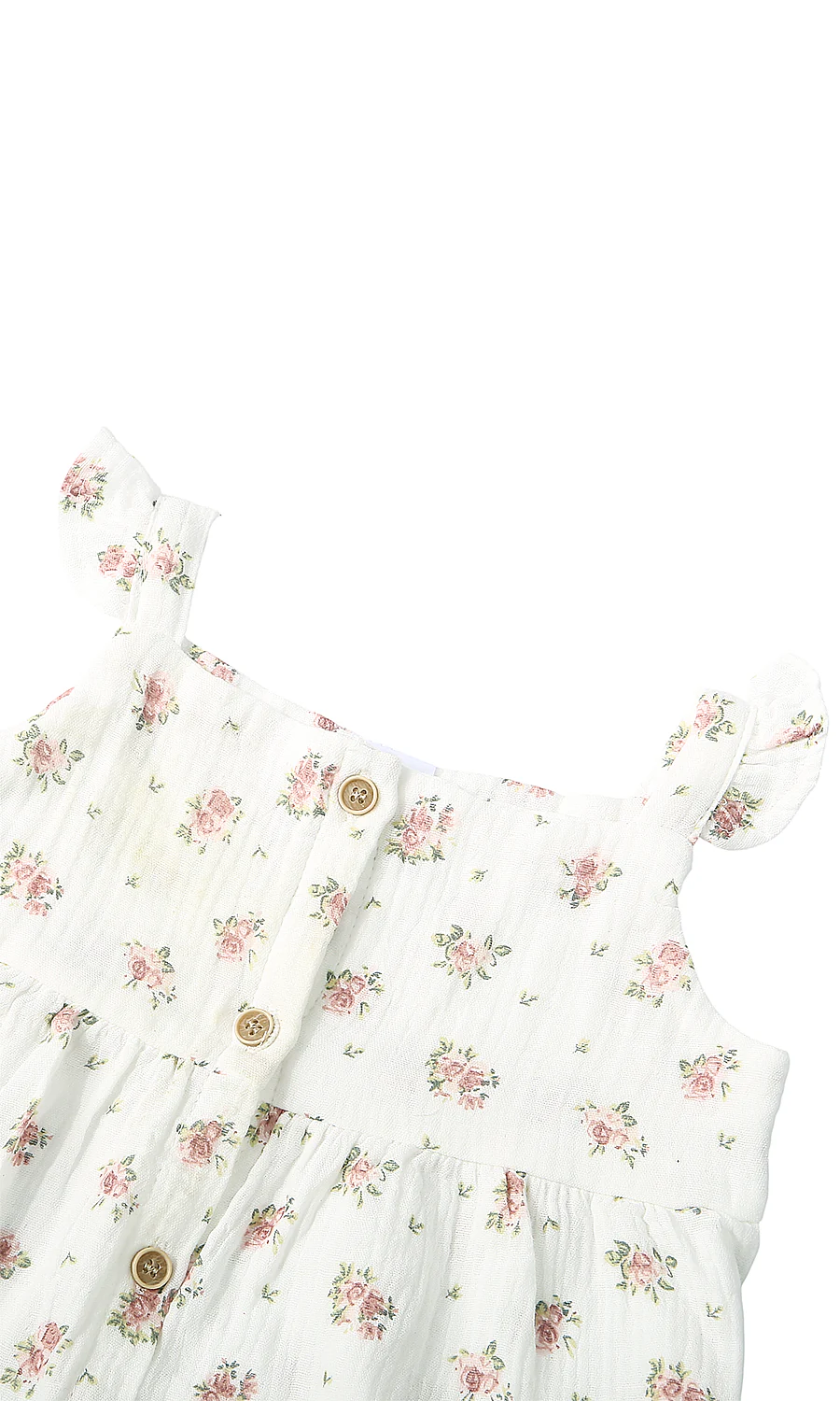 Baby Girls Ditsy Floral Sundress & Bloomers Set Off White - Image 2