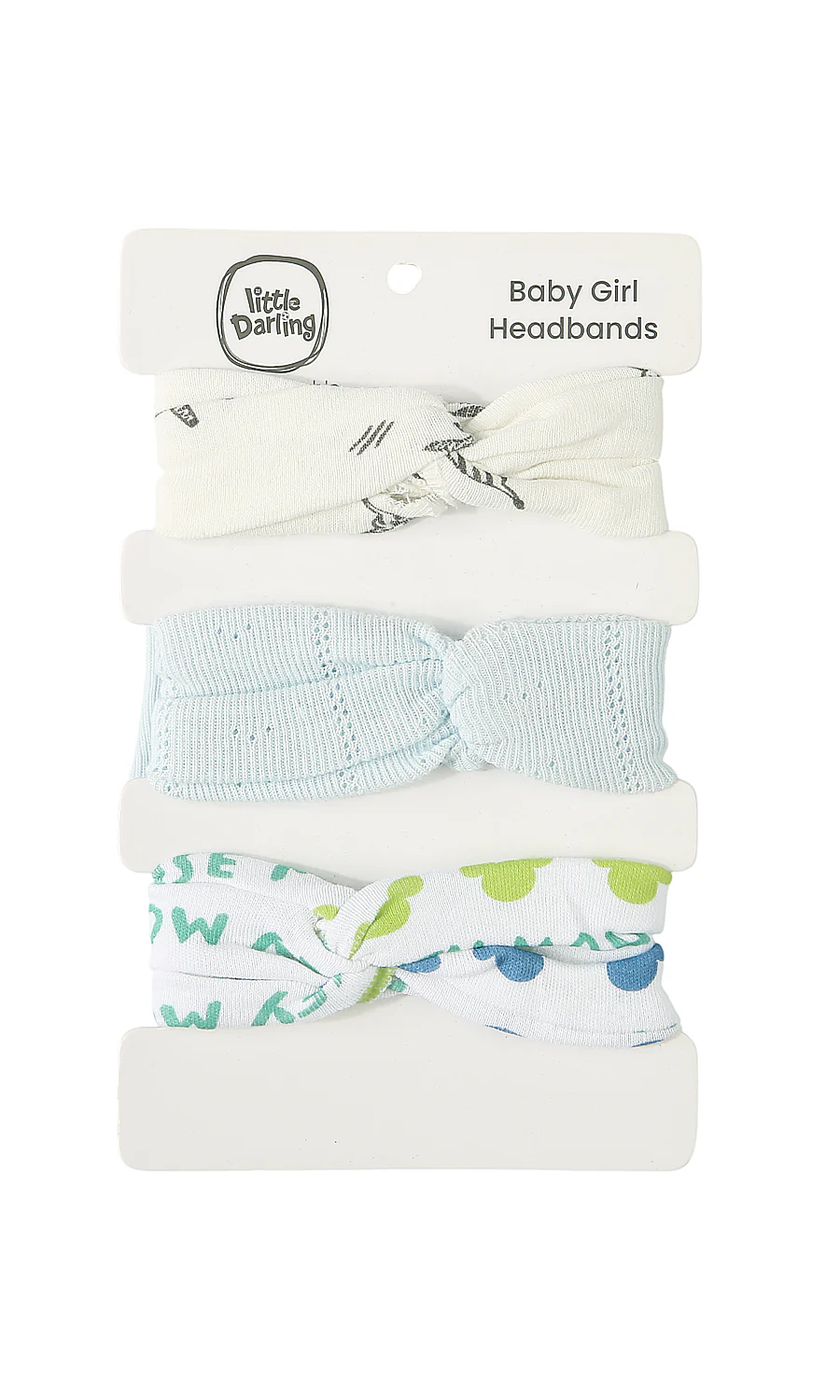 Baby Girls Headband Pack of 3 Animal & Alphabet Print