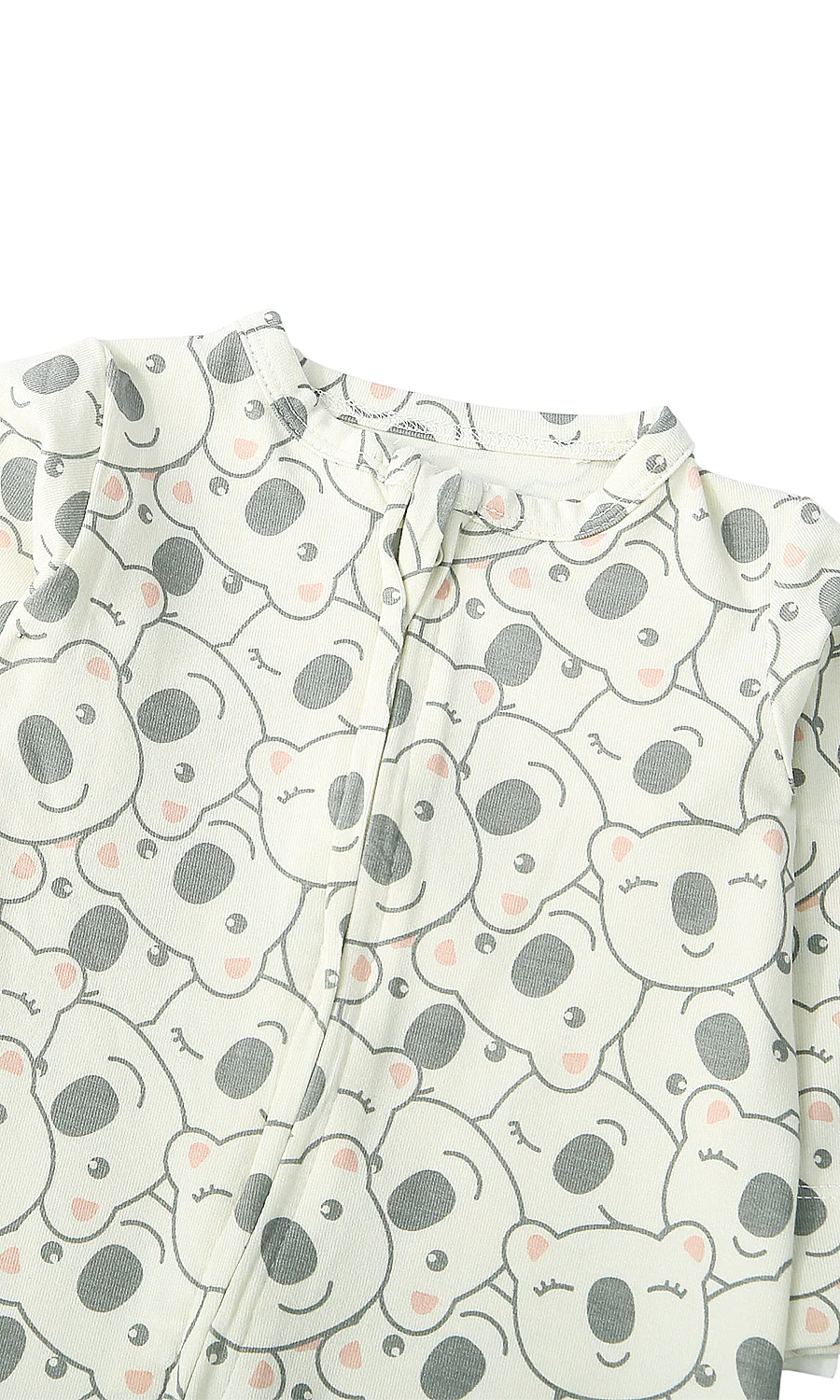 Baby Girls Pink Stripe and White Koala Print Footed Sleep Suit Pack of 2 - Image 5