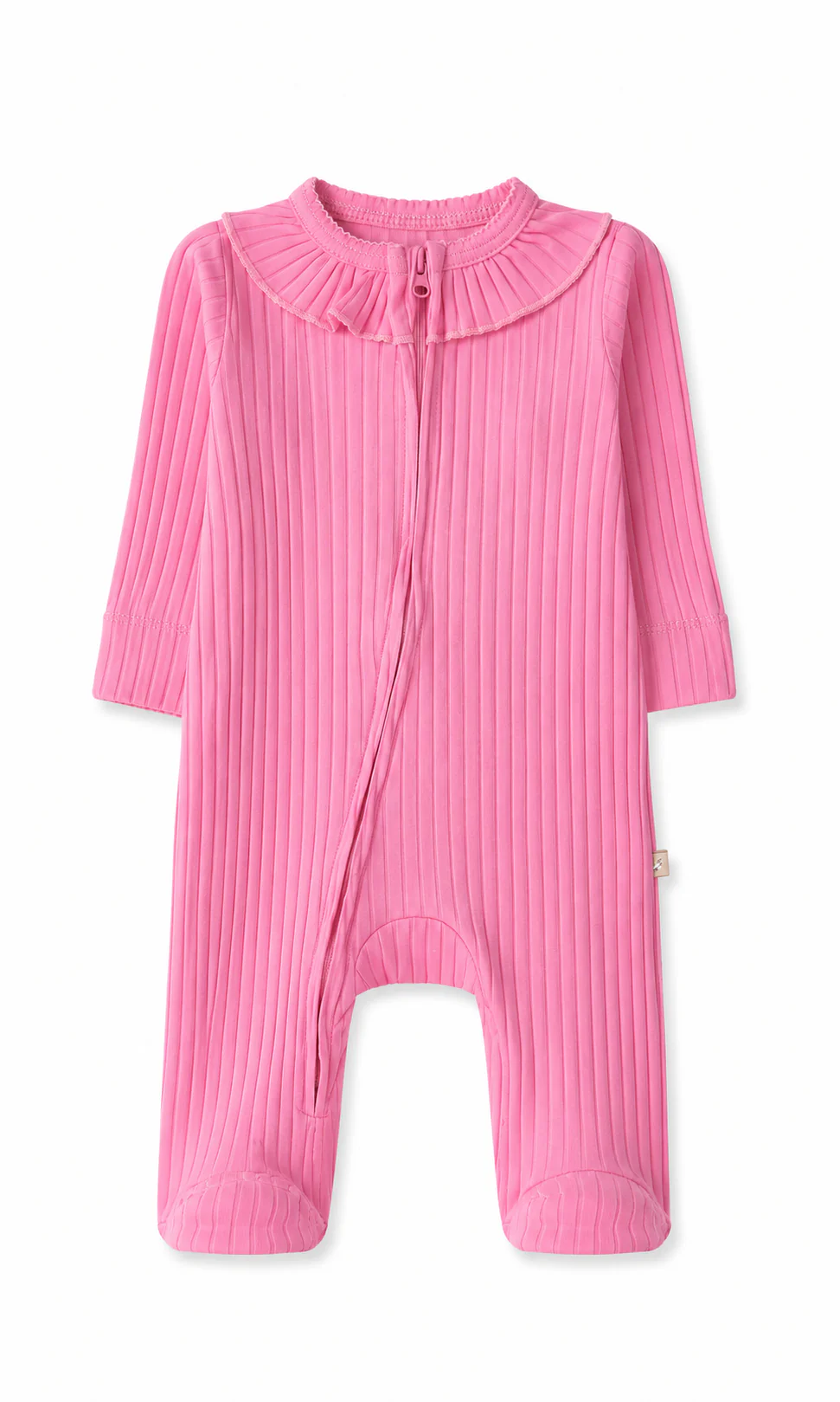 Baby Girls Romper Pack of 2 Pink Ribbed & Cream Floral - Image 2