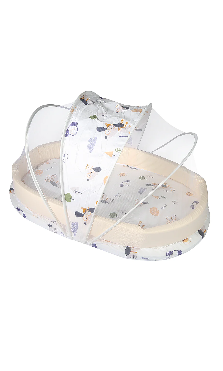 Baby Gadda Set Beige with Mosquito Net